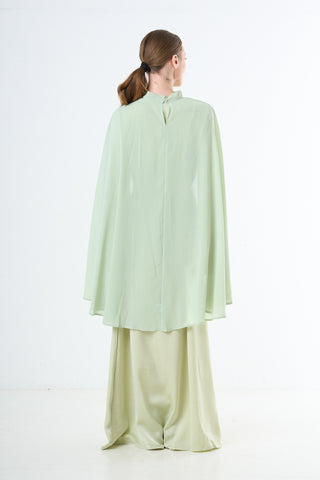 Aura Cape Dress - Light Green