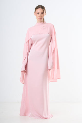 Aura Cape Dress - Pink