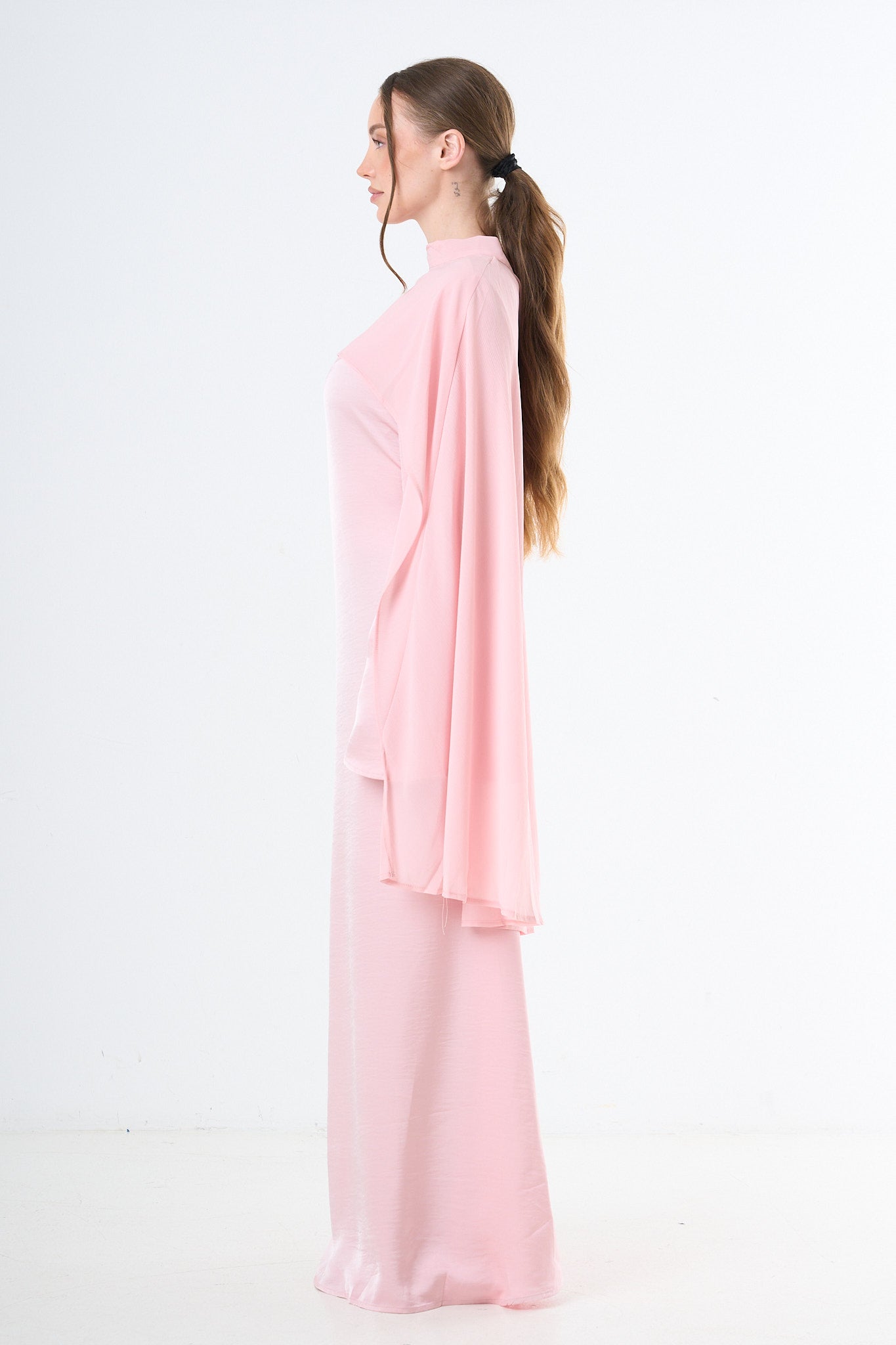 Aura Cape Dress - Pink