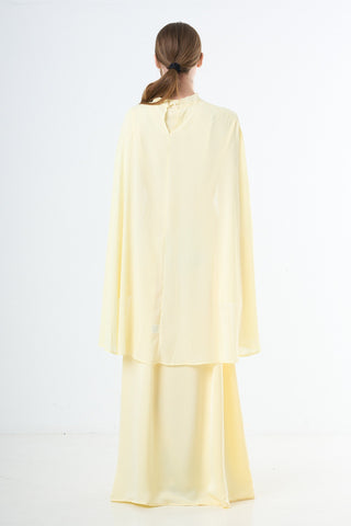 Aura Cape Dress - Yellow
