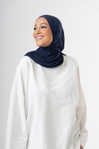 Bamboo Breathable Scarf - Navy