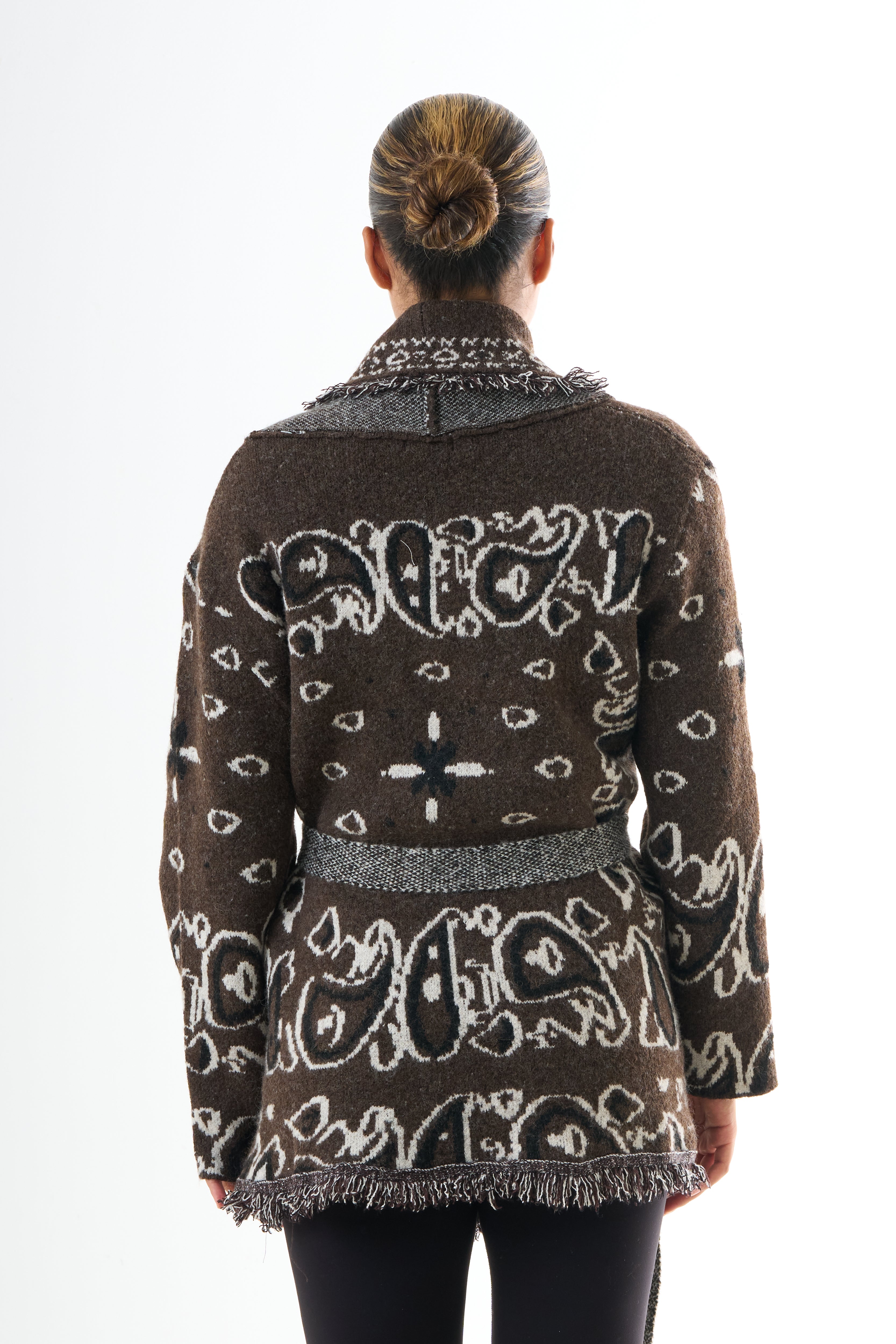 Bandana Cardigan - Brown