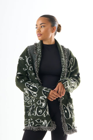 Bandana Cardigan - Green
