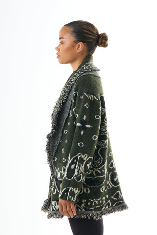 Bandana Cardigan - Green