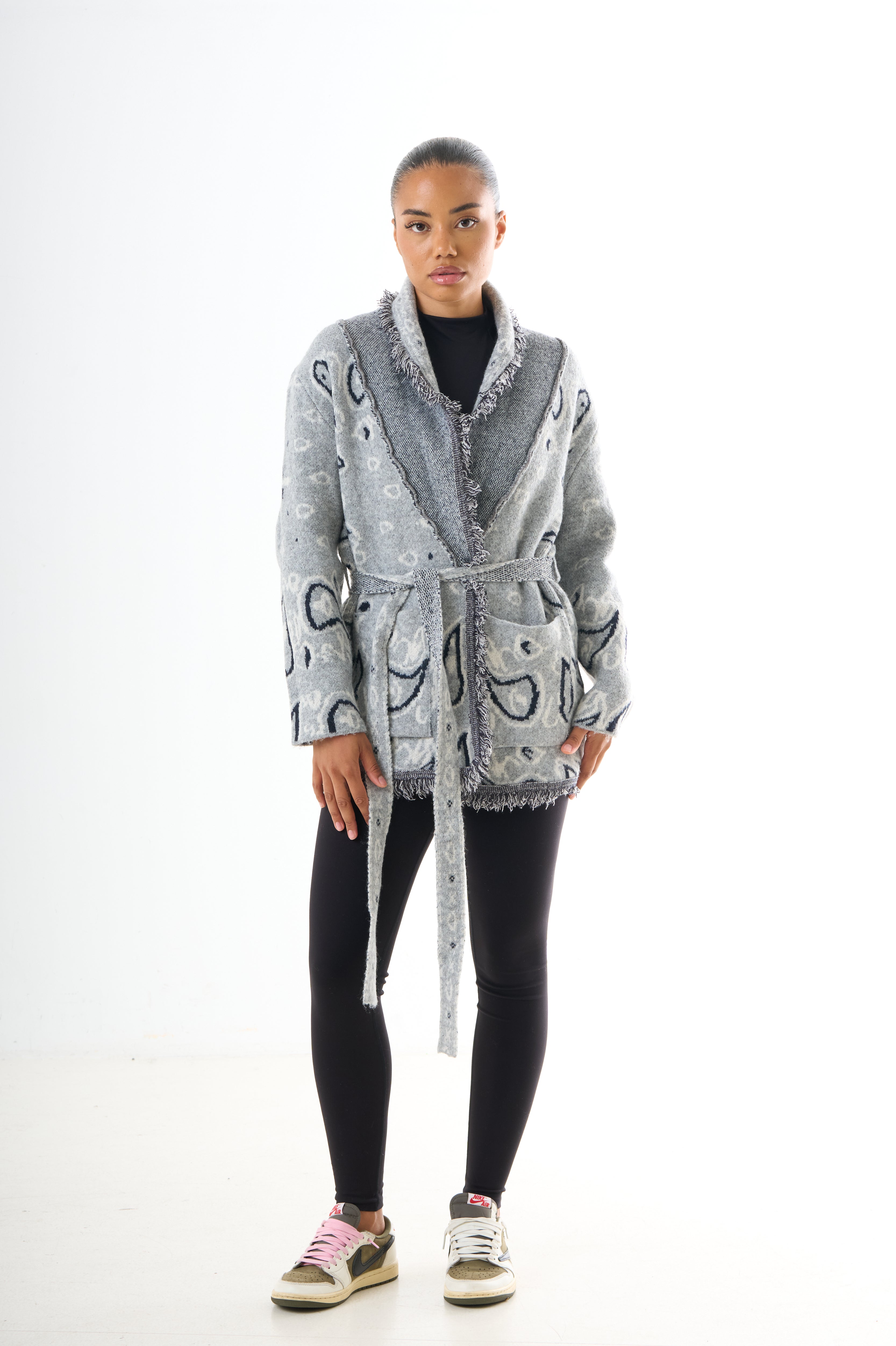 Bandana Cardigan - Grey