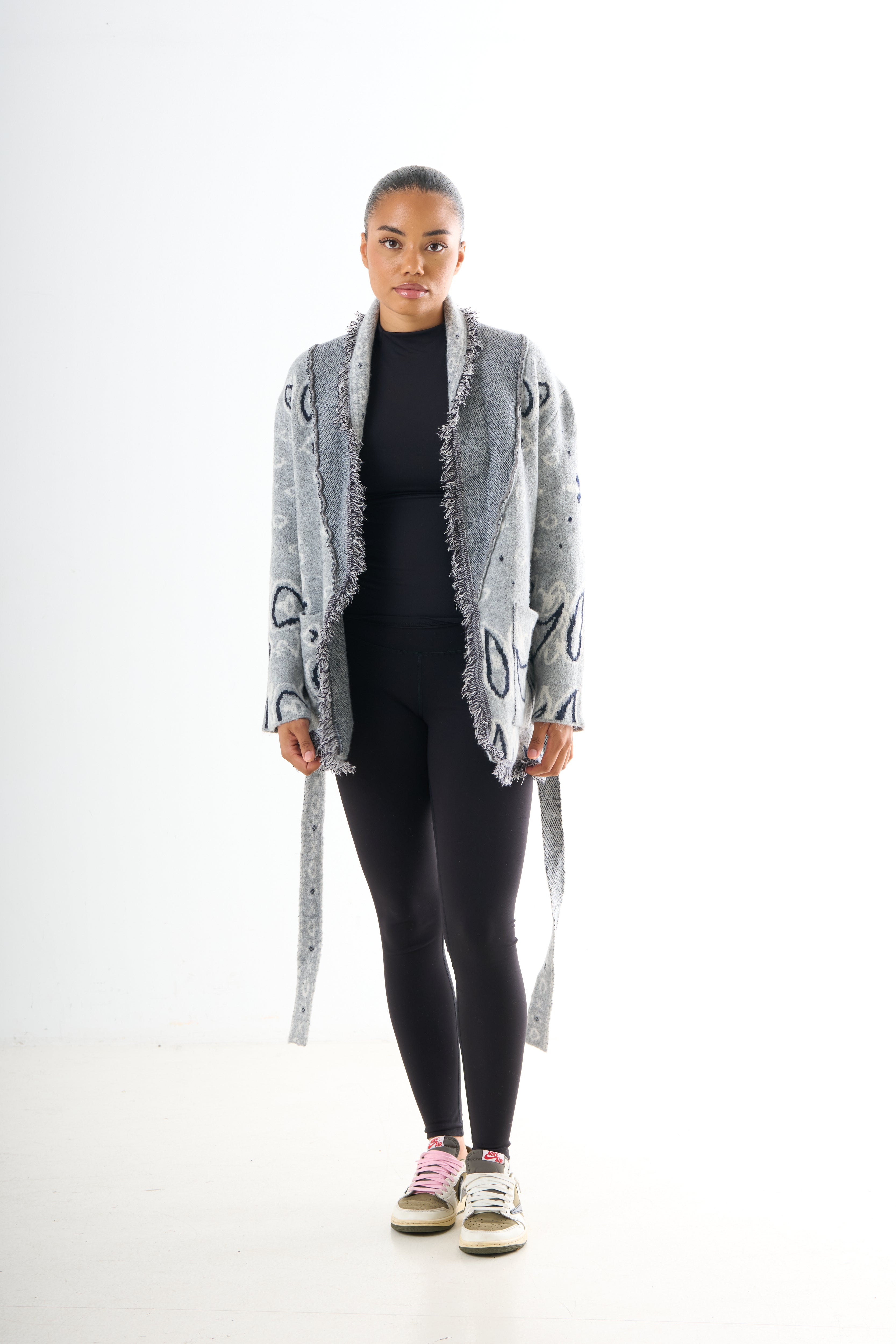 Bandana Cardigan - Grey