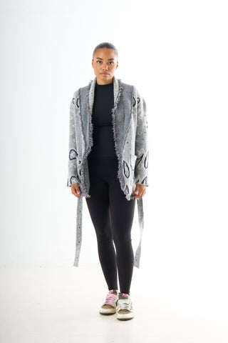Bandana Cardigan - Grey