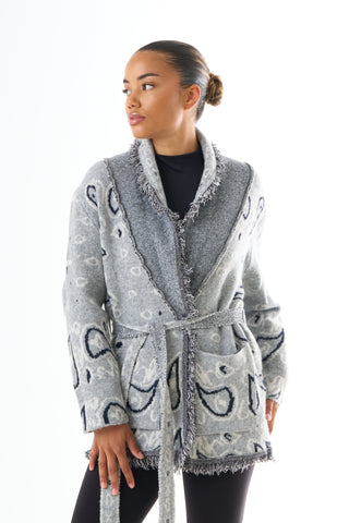 Bandana Cardigan - Grey