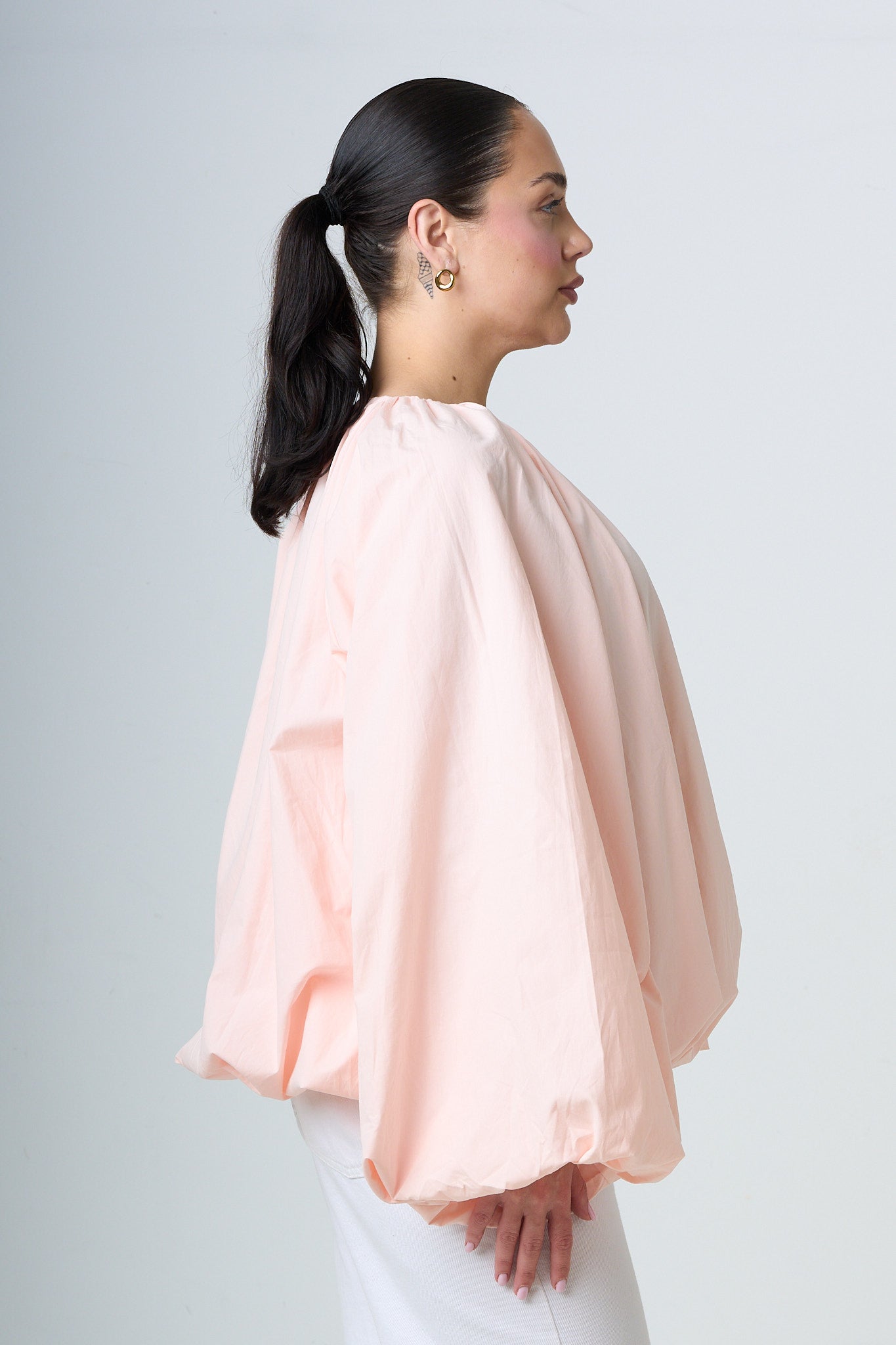 Blouse With Balloonsleeves - Light Pink