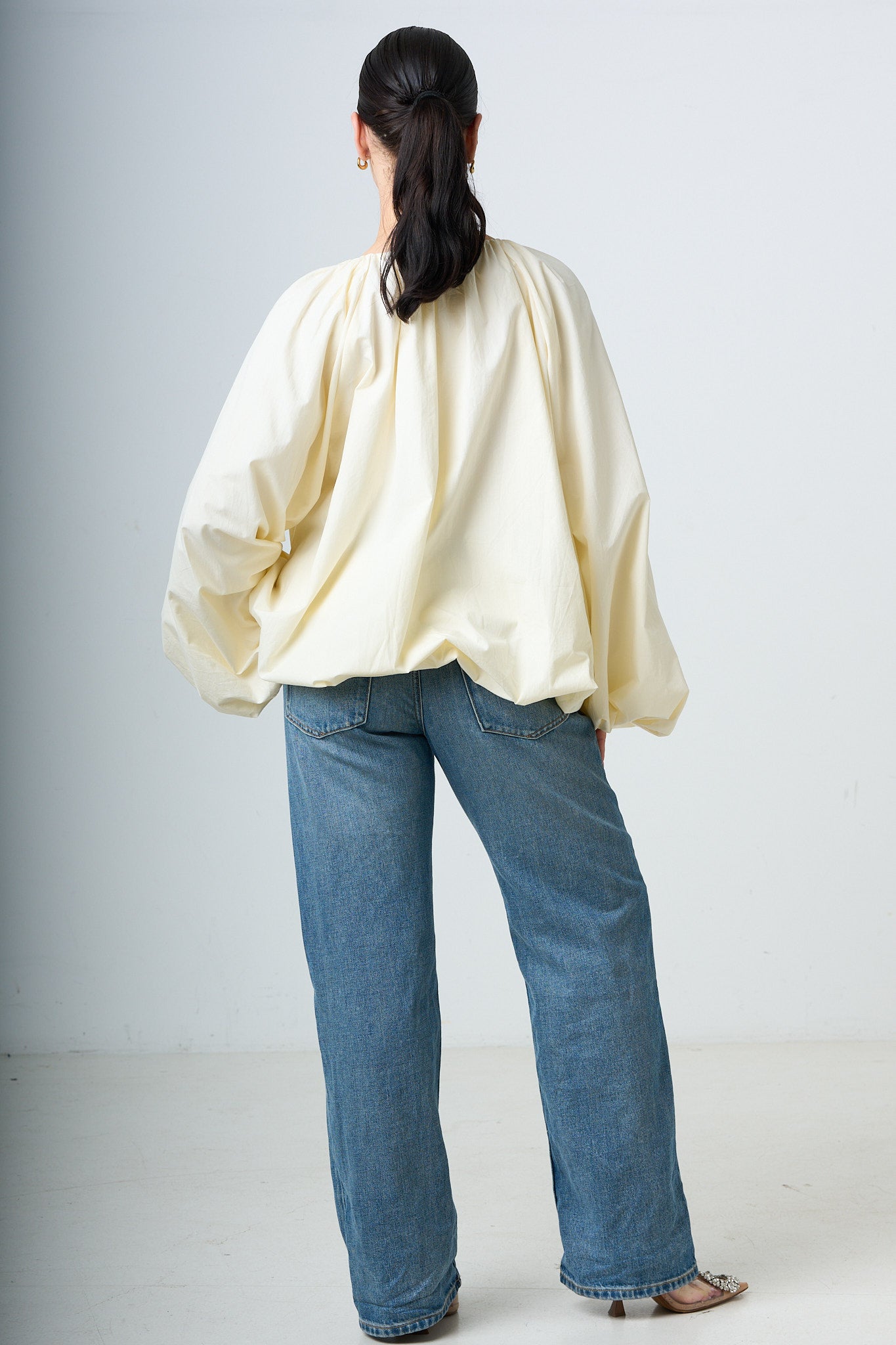Blouse With Balloonsleeves - Butter Yellow