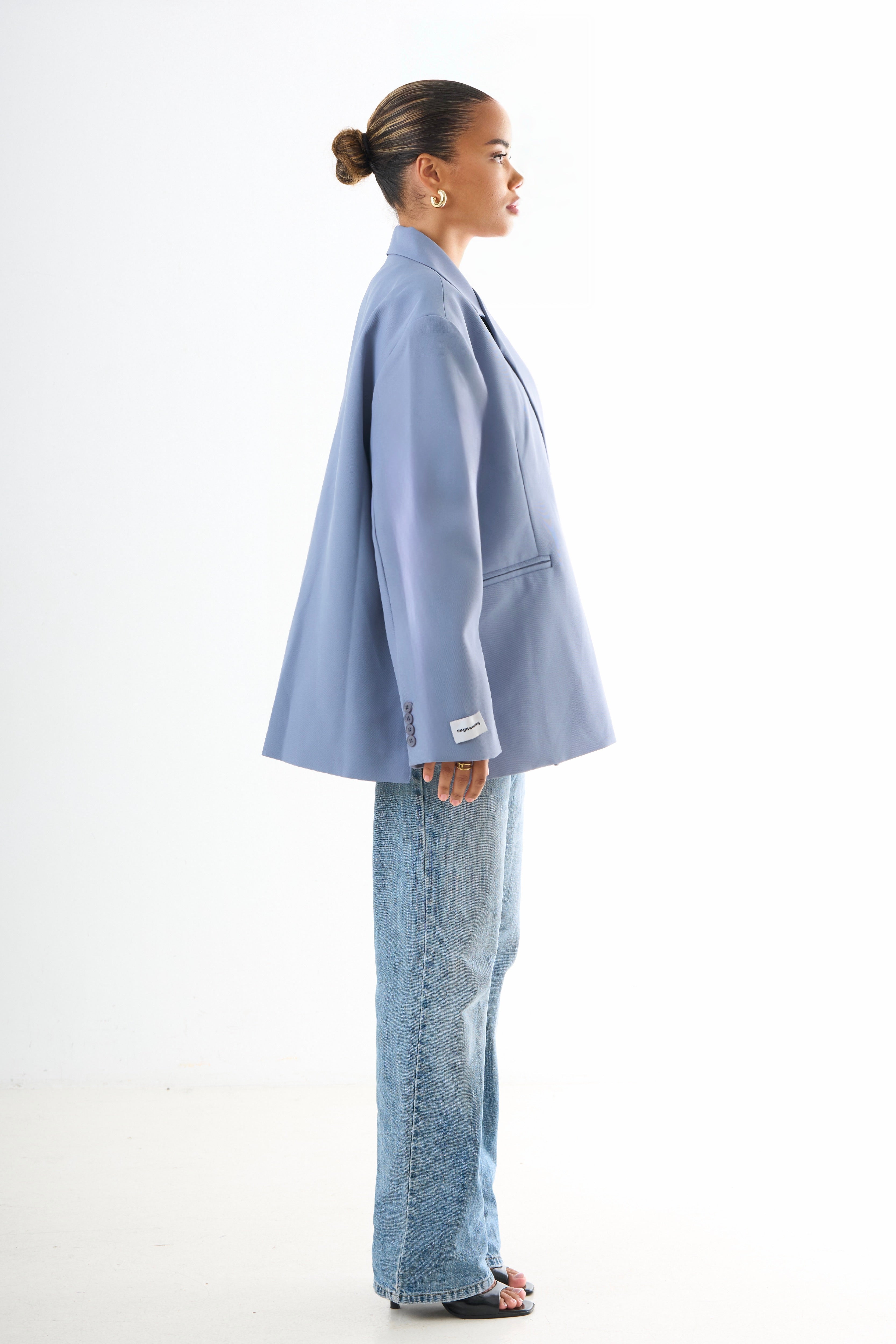 Boxy Oversized Blazer - Grey