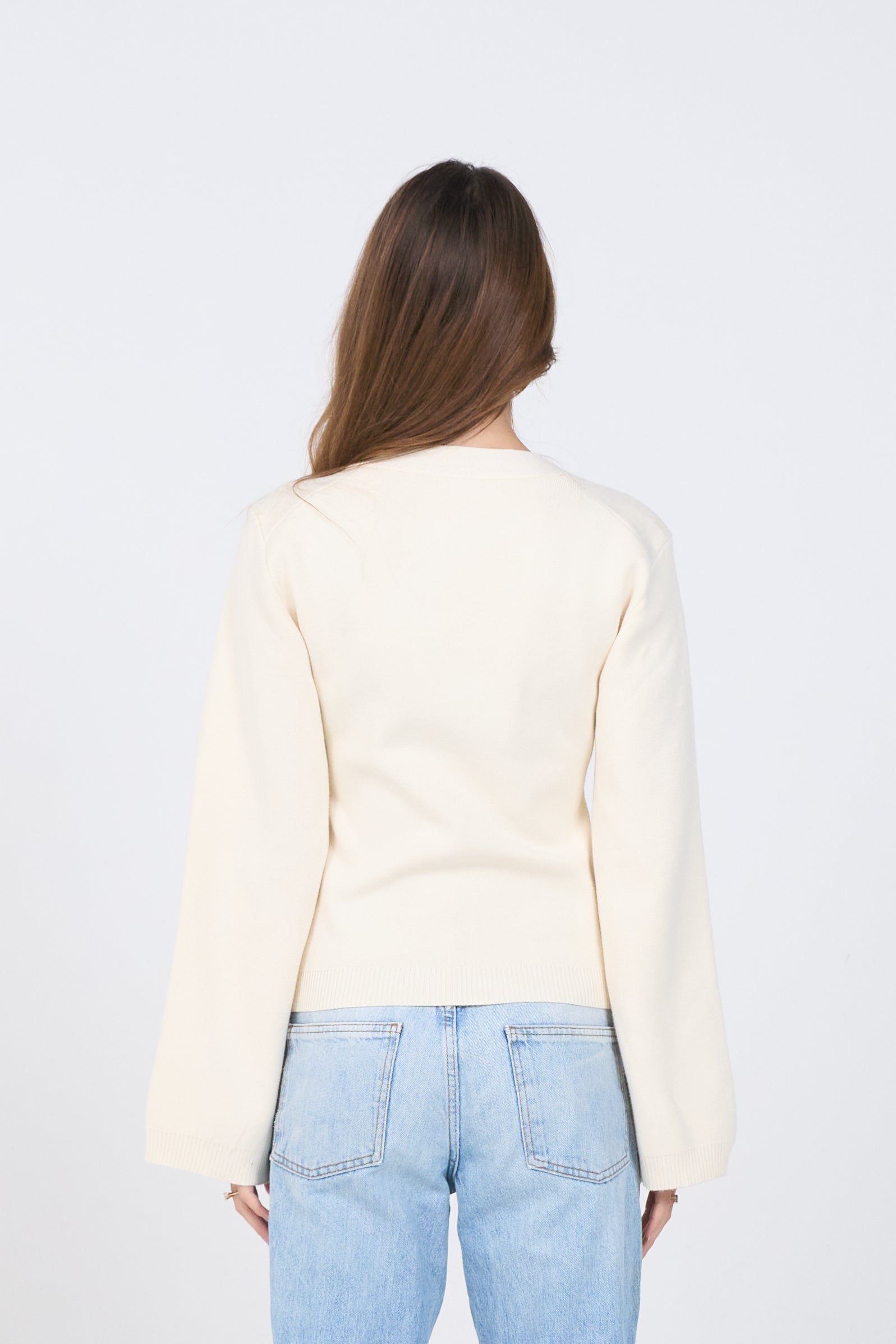 Buttoned Knit Cardigan