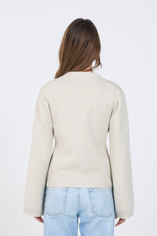 Buttoned Knit Cardigan