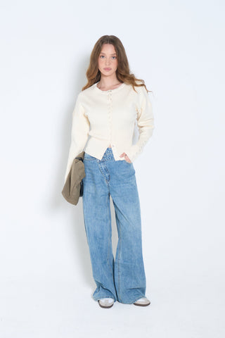 Buttoned Knit Top
