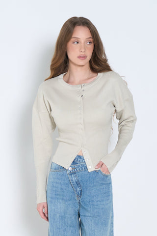 Buttoned Knit Top