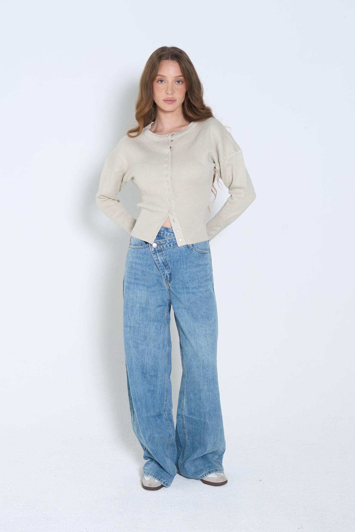 Buttoned Knit Top