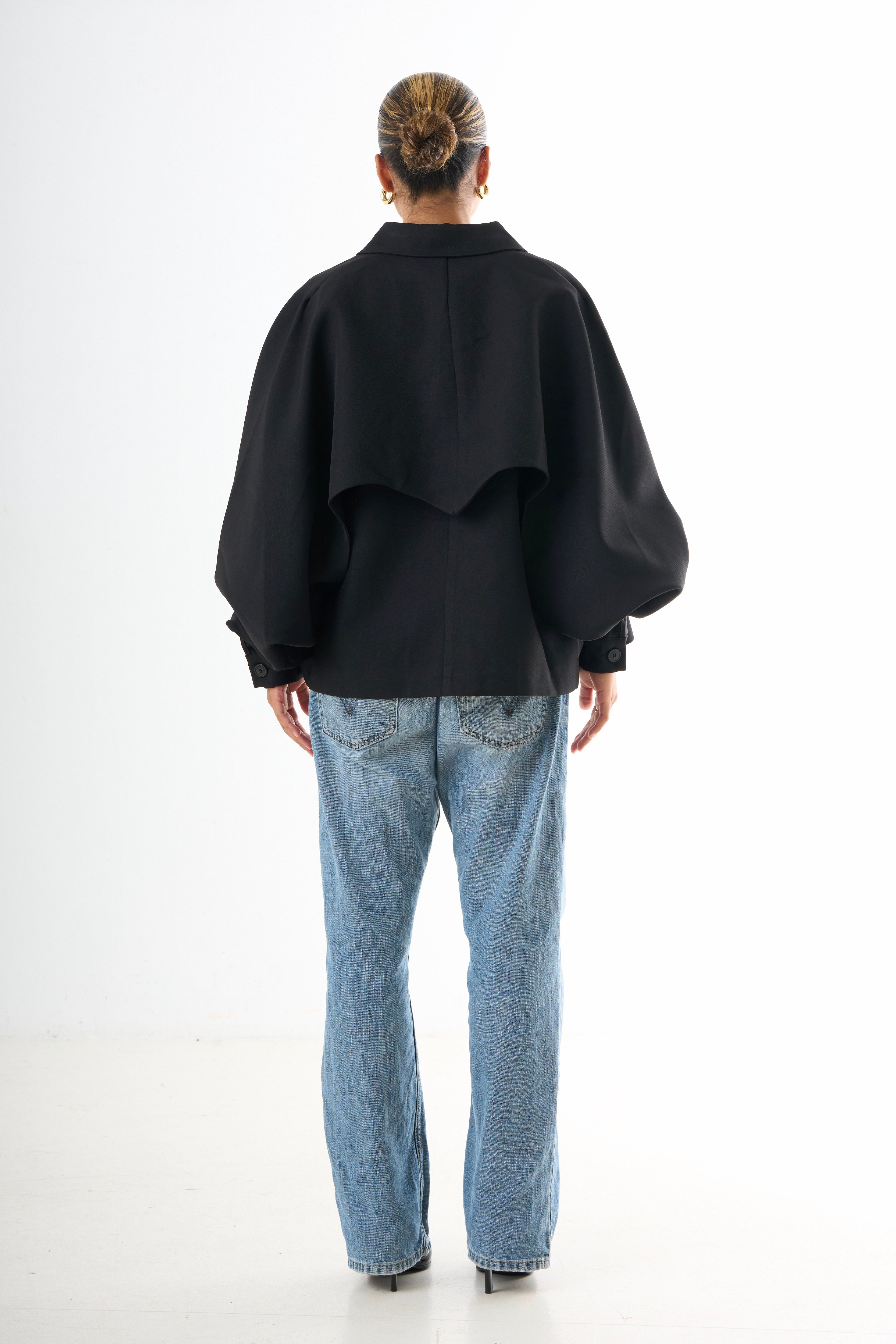 Cape Oversized Jacket - Black