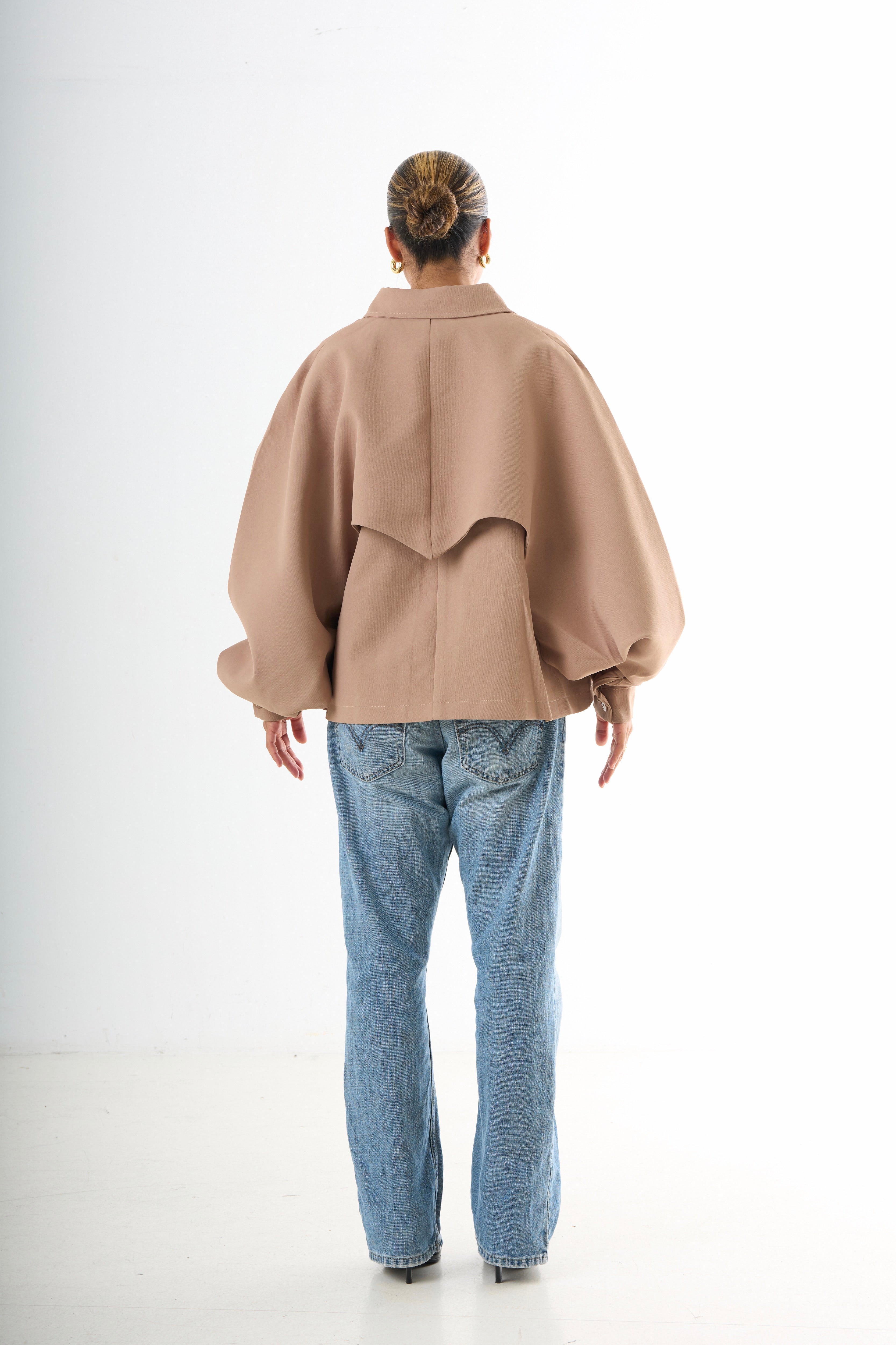 Cape Oversized Jacket - Camel
