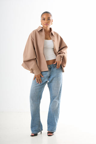 Cape Oversized Jacket - Camel