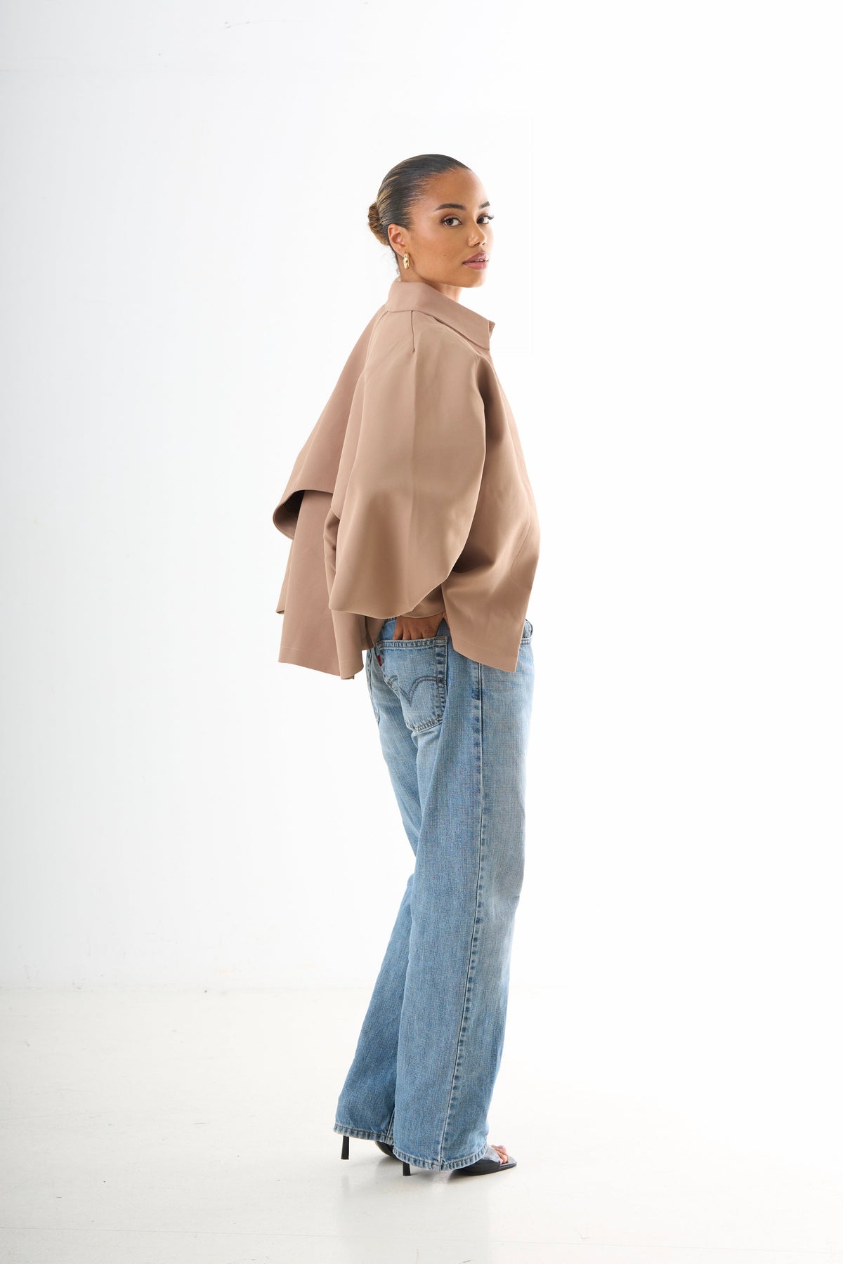 Cape Oversized Jacket - Camel