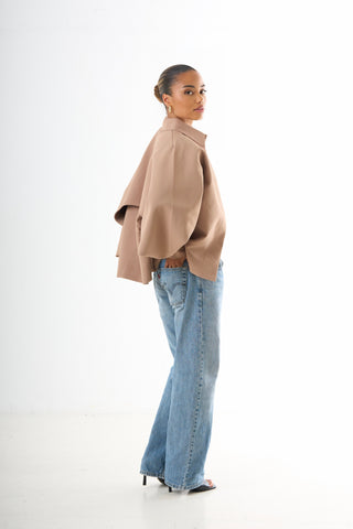 Cape Oversized Jacket - Camel