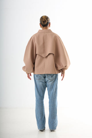 Cape Oversized Jacket - Camel