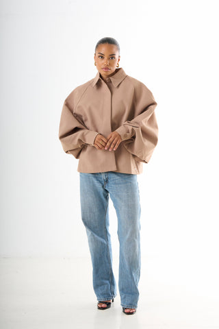 Cape Oversized Jacket - Camel