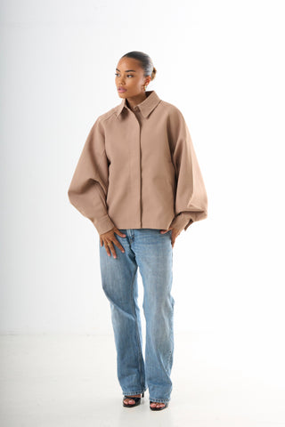 Cape Oversized Jacket - Camel