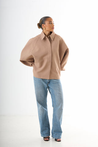 Cape Oversized Jacket - Camel