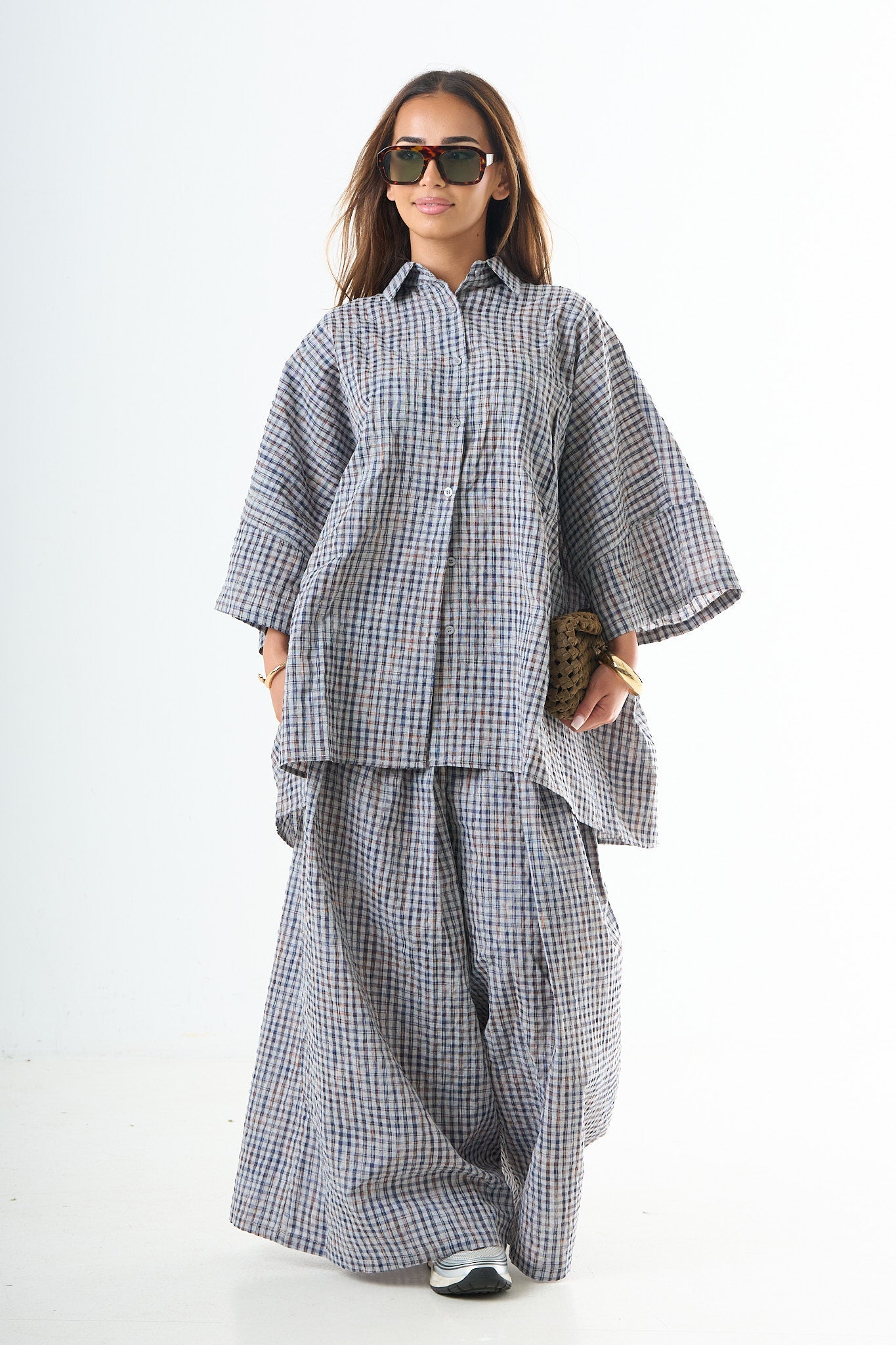 Checked Oversized Set