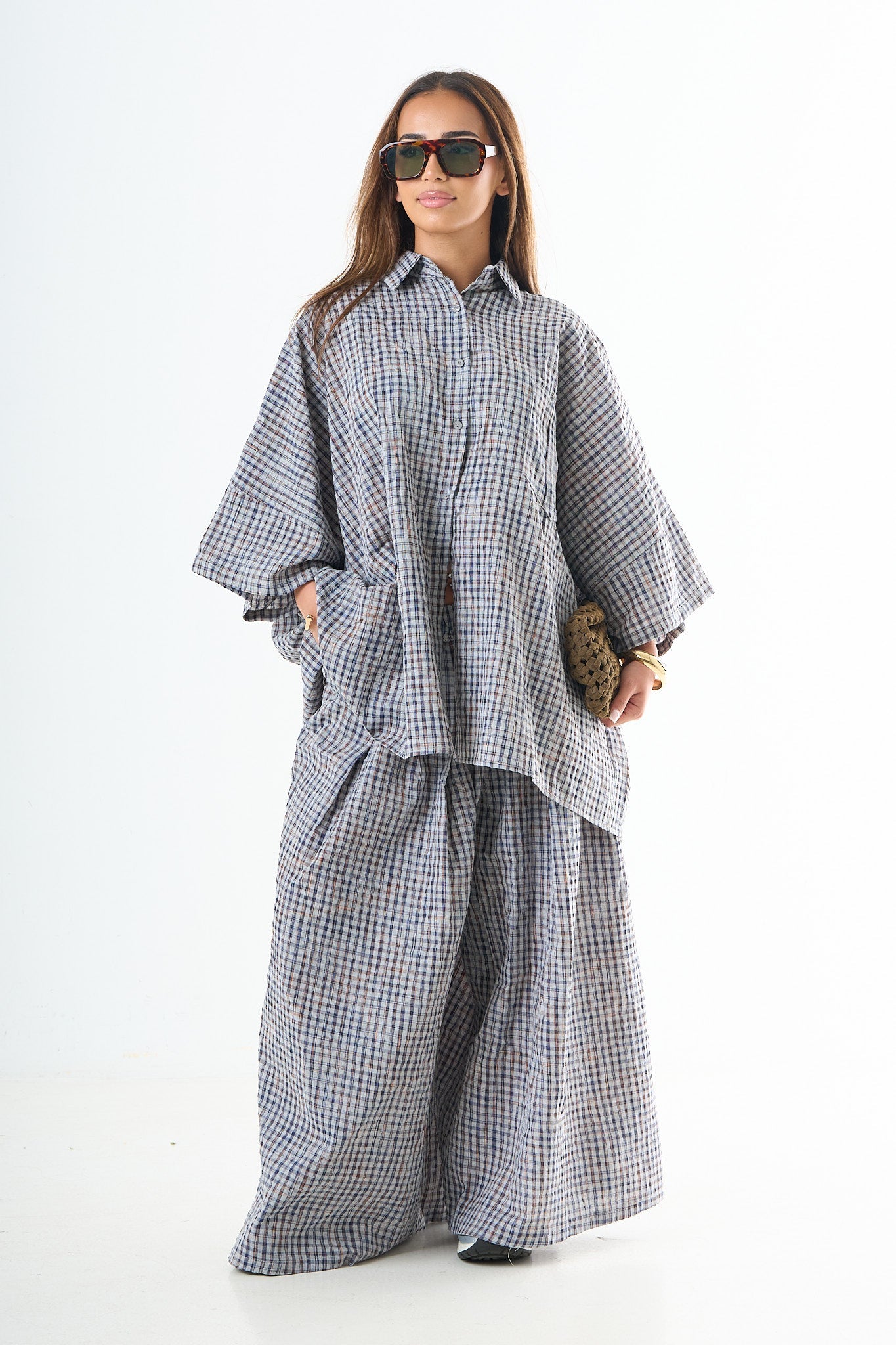Checked Oversized Set