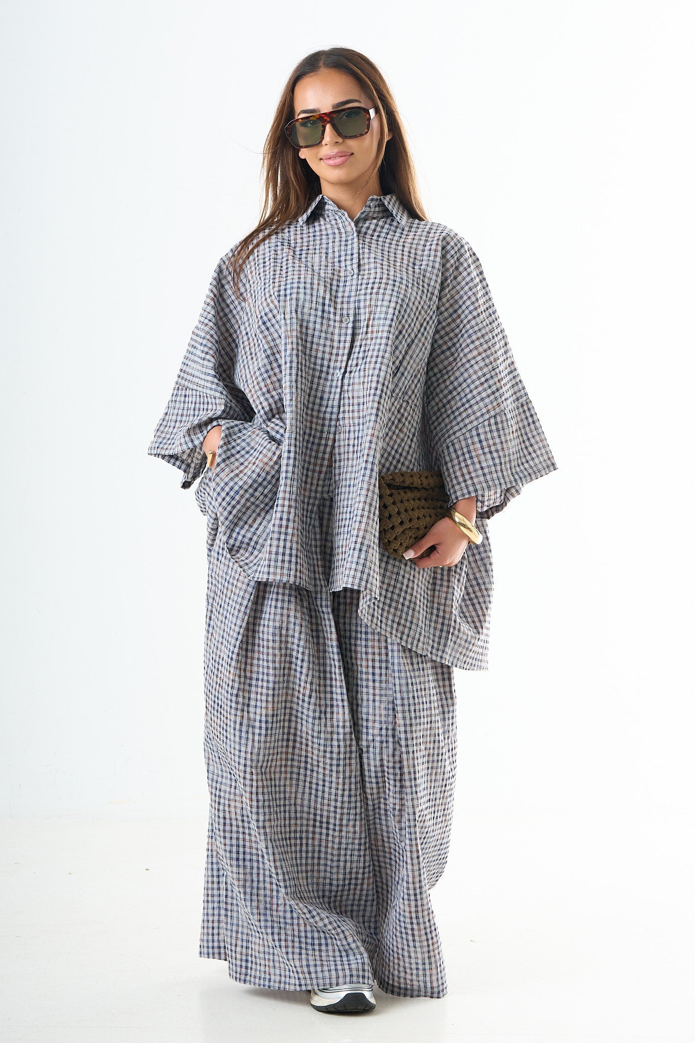 Checked Oversized Set