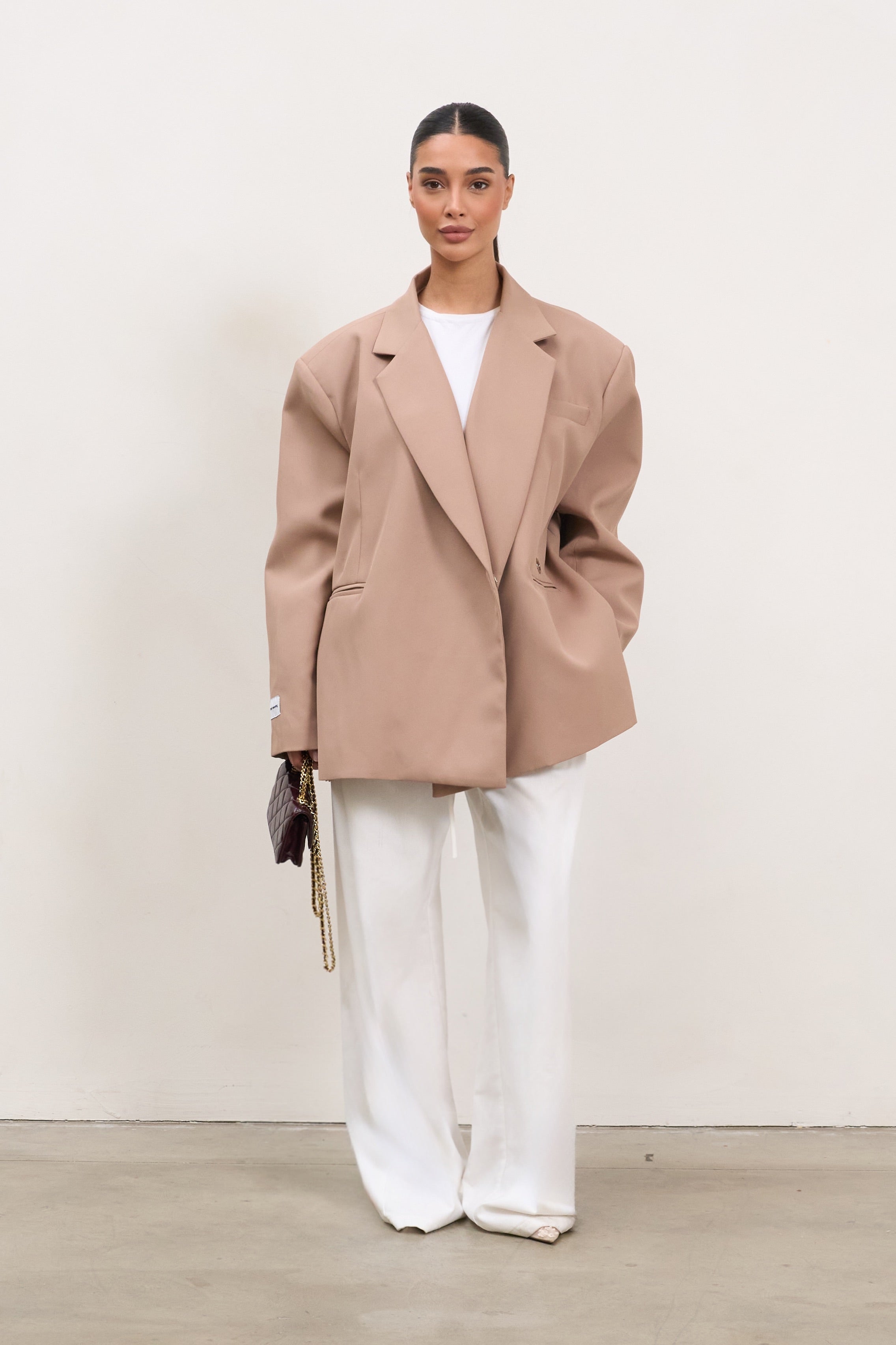 Dad Oversized Blazer - Camel