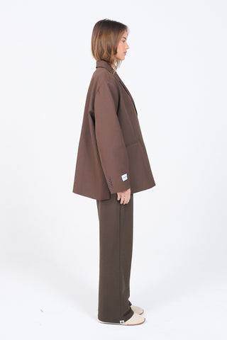 Boxy Oversized Blazer - Brown