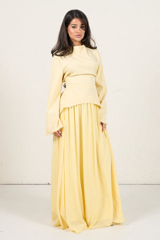 Elegant Two-Piece Set - Yellow