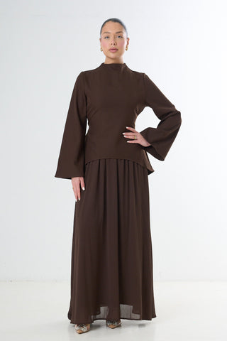 Elegant Two-Piece Set - Brown