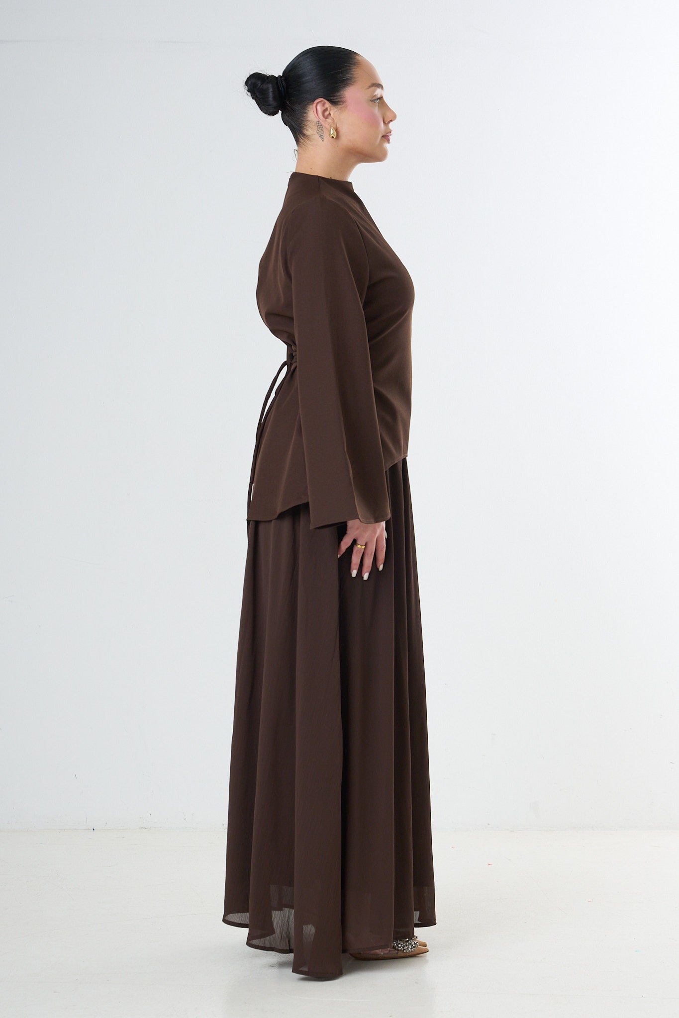 Elegant Two-Piece Set - Brown