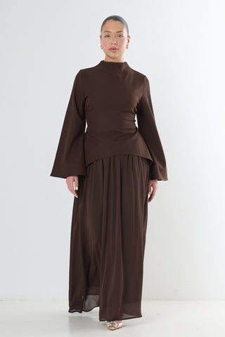 Elegant Two-Piece Set - Brown