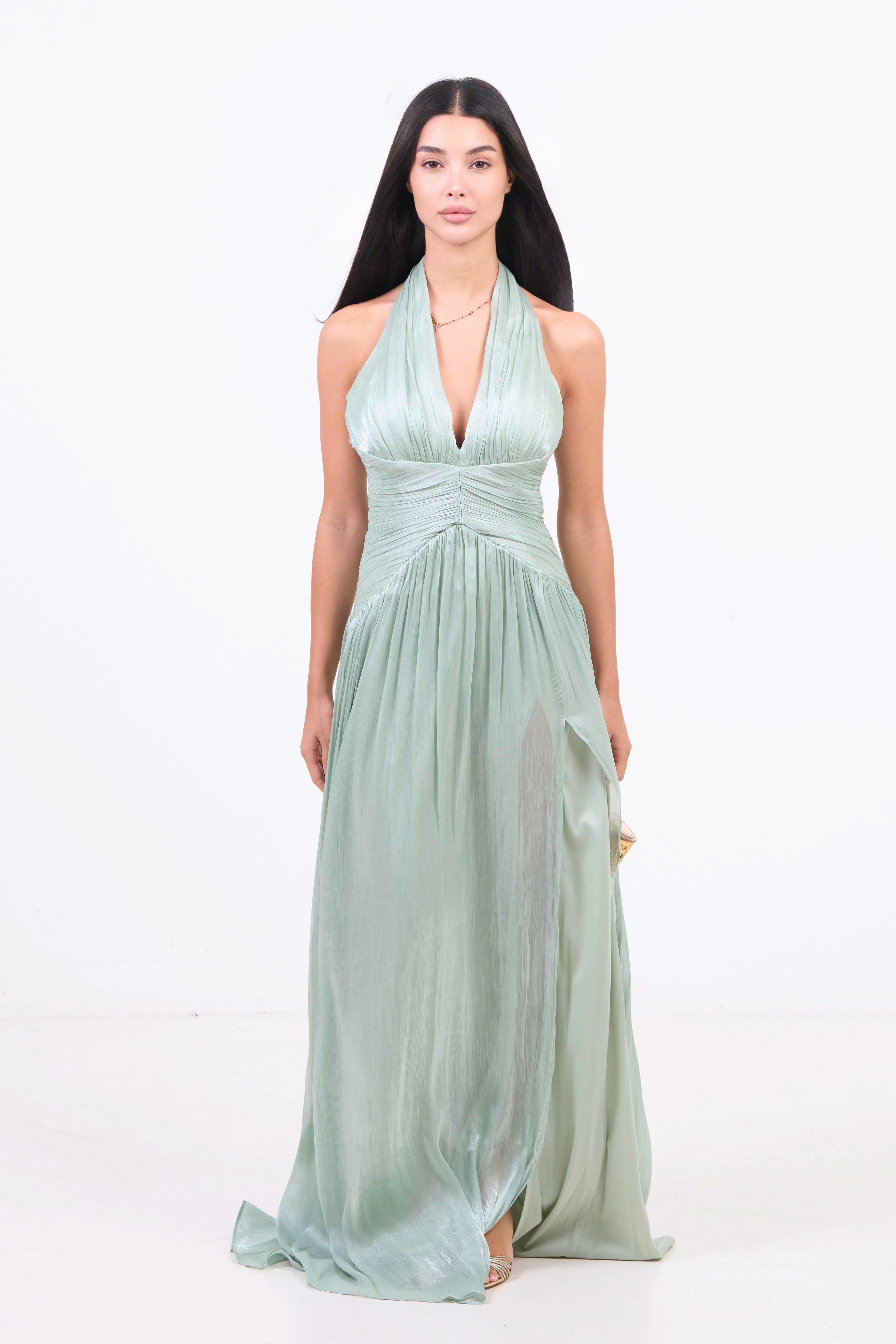 Evening Dress - Sage Green