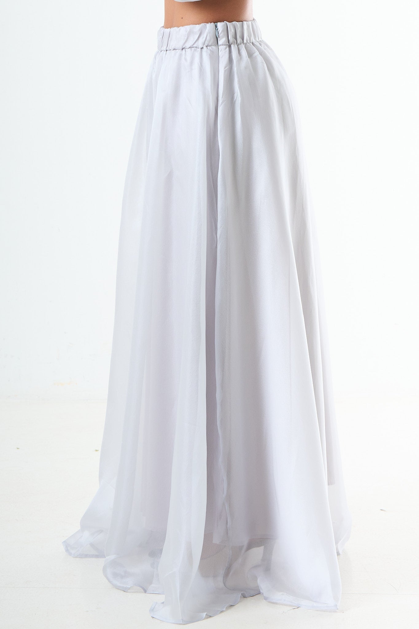 Glossy maxi skirt - Blue