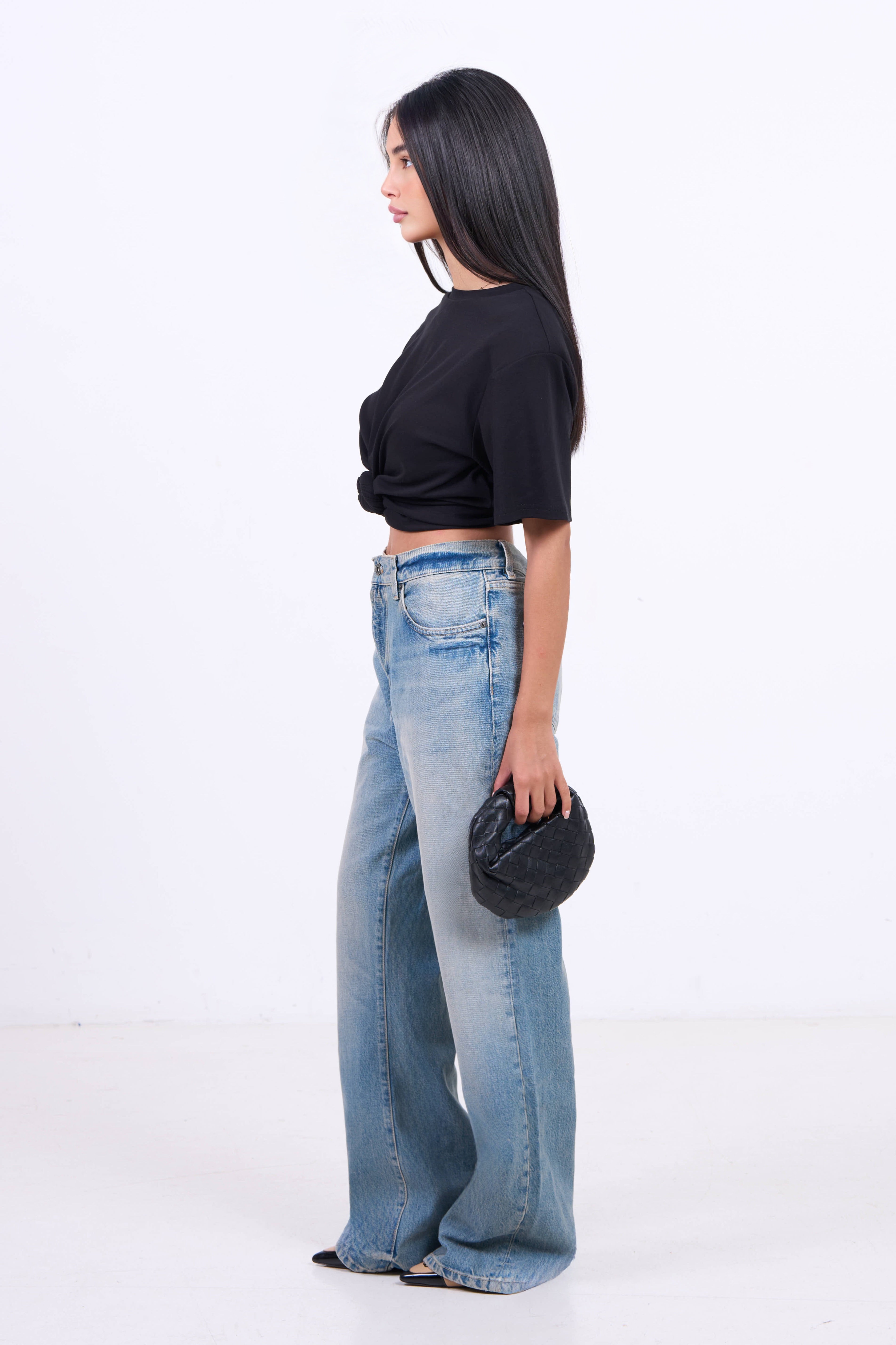 Knot Padded Tee T-shirt - Black