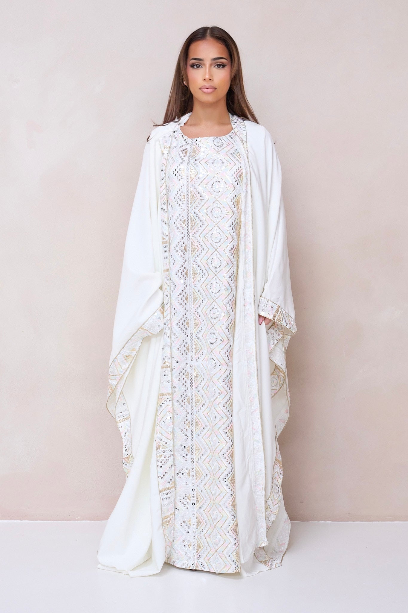 Malikat Abaya Set - White