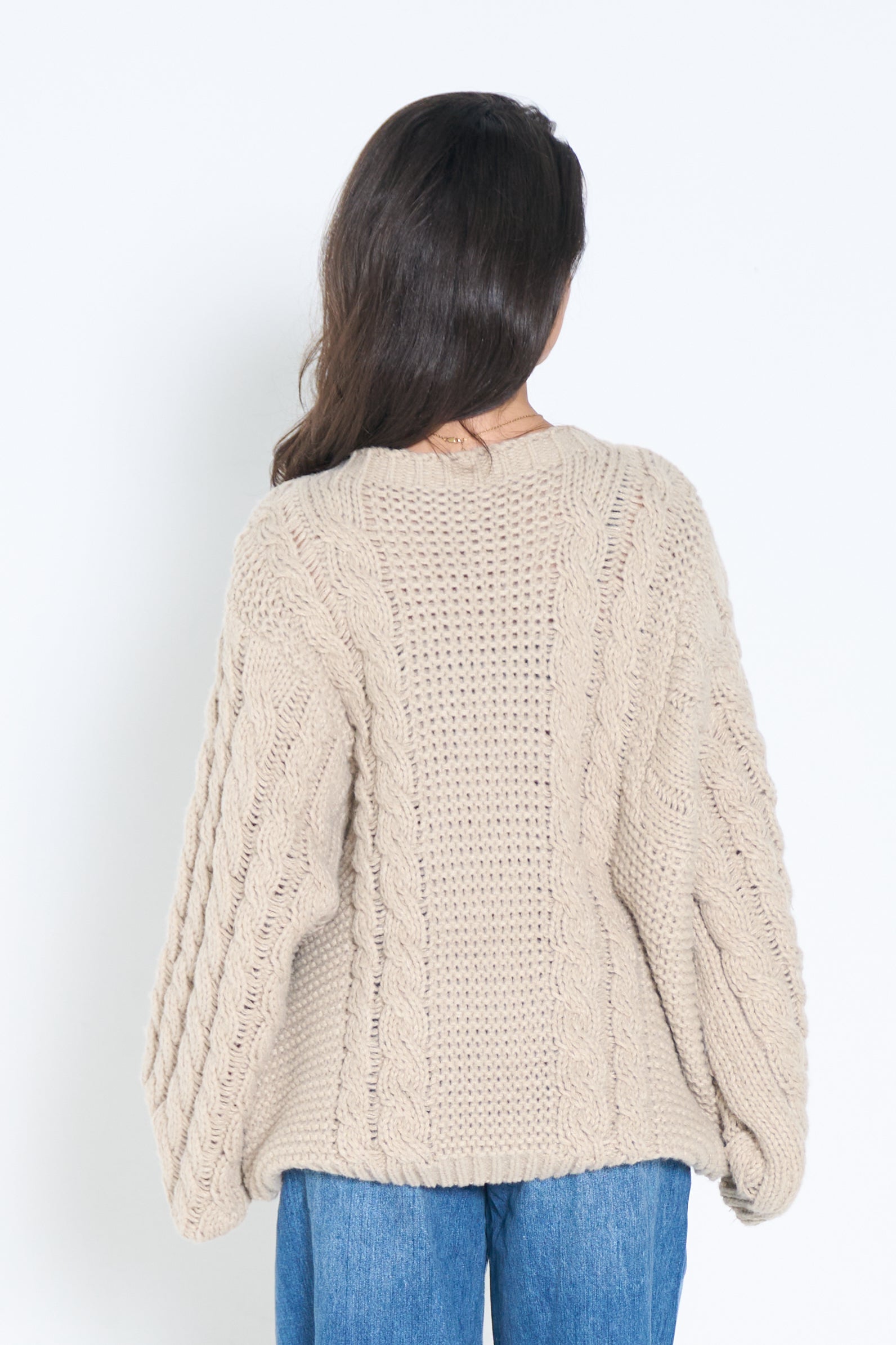 Cozy Knit Sweater - taupe