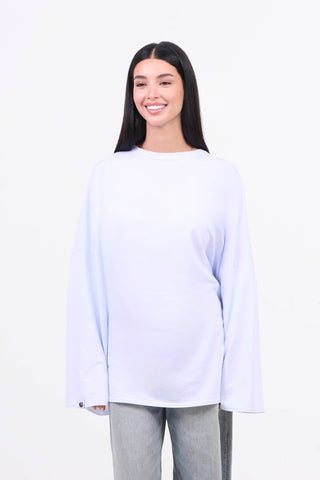 Oversized Long-sleeved T-shirt - White