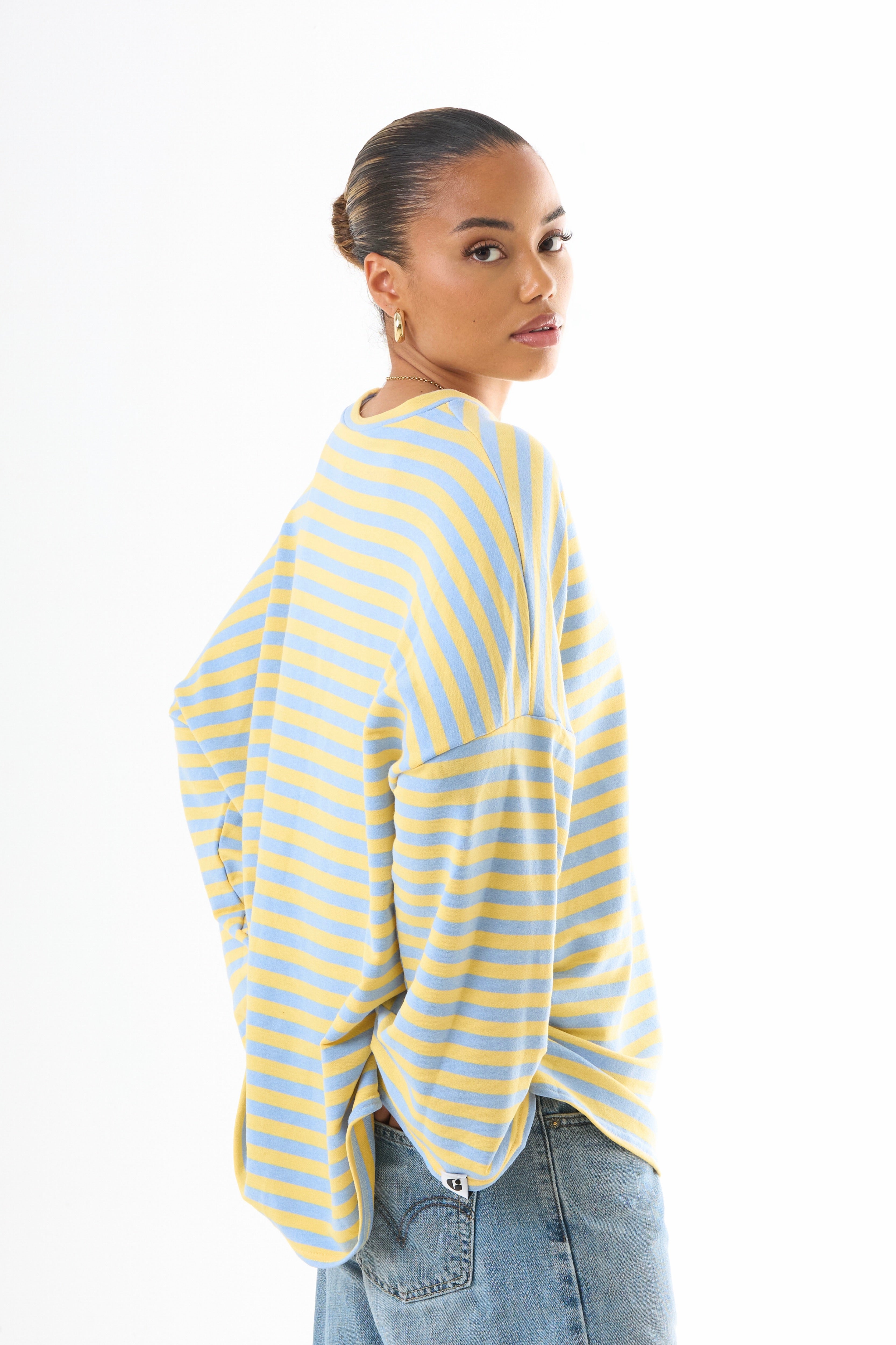 Oversized Long-Sleeved T-shirt - Seaside Sun