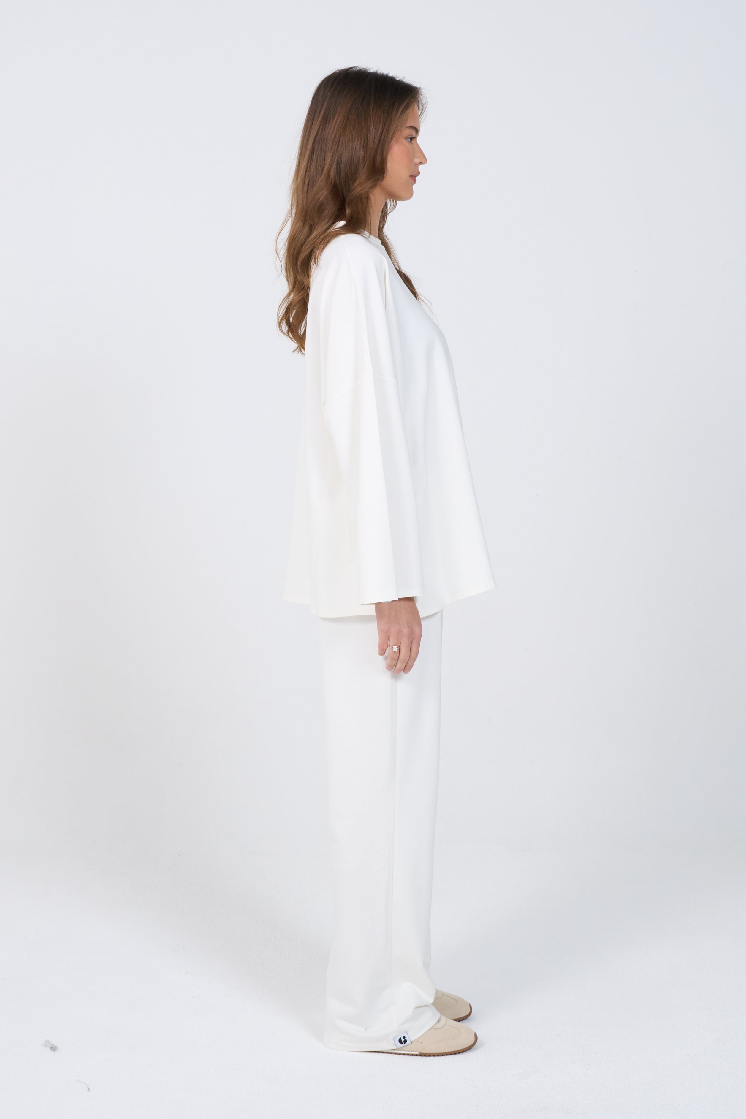 Oversized Long-sleeved T-shirt - Off White