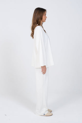 Oversized Long-sleeved T-shirt - Off White