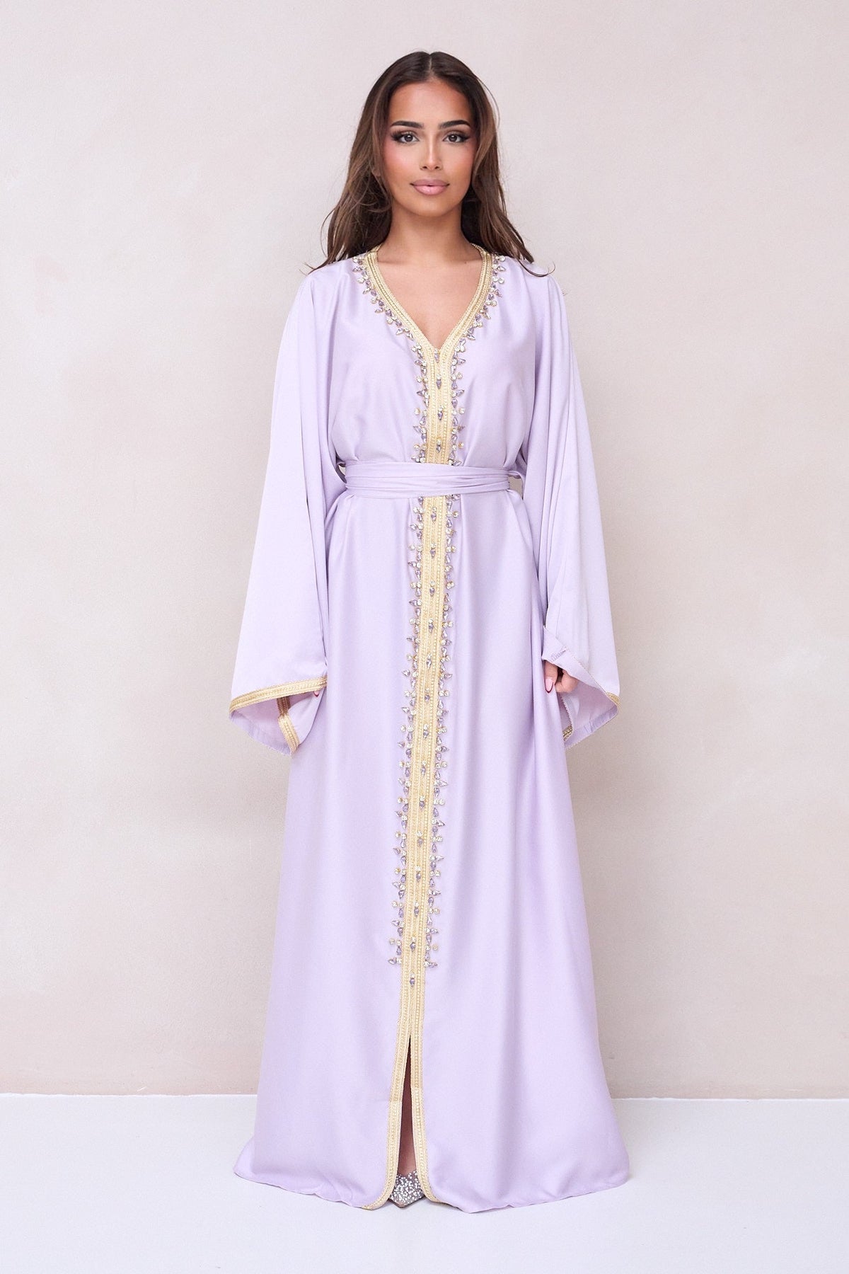 Pearl Kaftan Dress - Purple