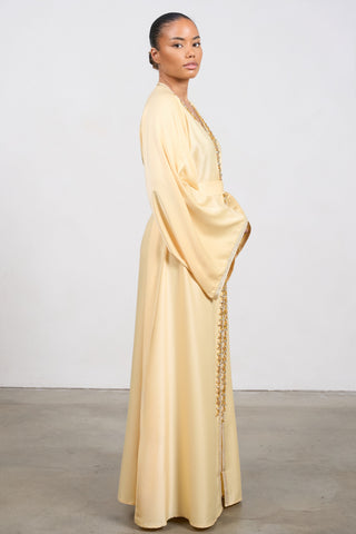 Pearl Kaftan Dress - Yellow