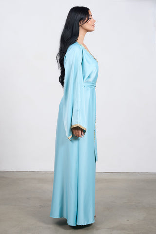 Pearl Kaftan Dress - Blue